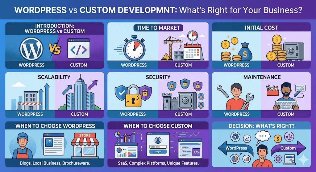 WordPress vs Custom Development: What's Right for Your Business?